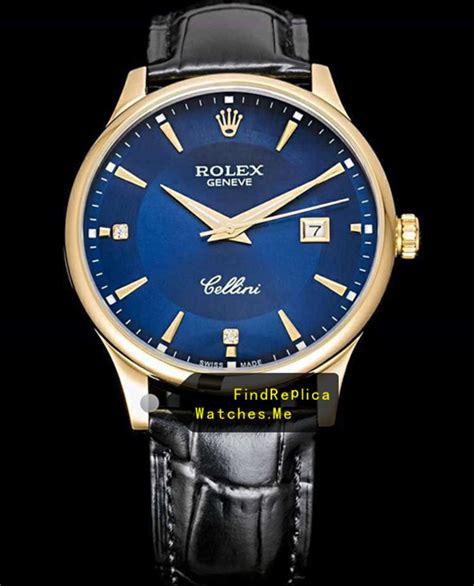 fake rolex with blue face men